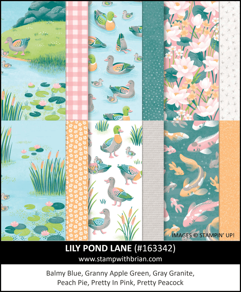 Lily Pond Lane Designer Series Paper, Stampin Up! 163342