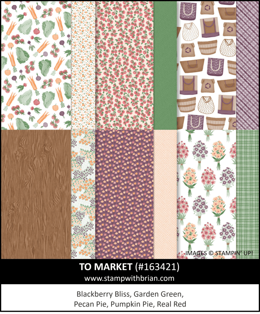 To Market Designer Series Paper, Stampin Up! 163421