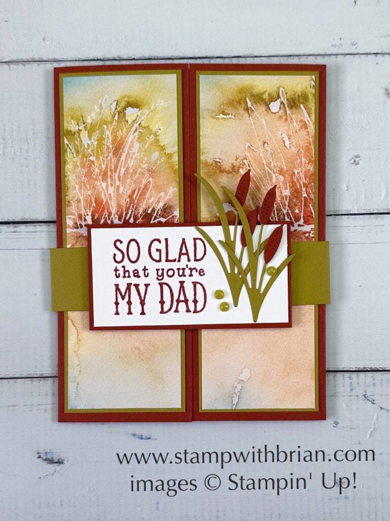 Gone Fishing, Thoughtful Journey Designer Series Paper, gate fold, Stampin Up!, Brian King, Father's Day card