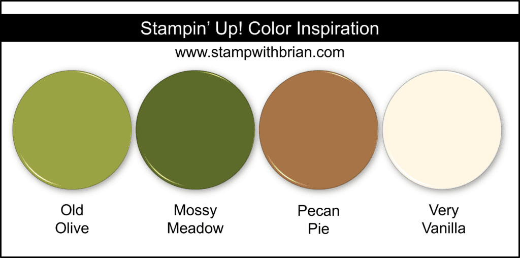 Stampin Up! Color Inspiration - Old Olive, Mossy Meadow, Pecan Pie, Very Vanilla Stampin Up! Color Inspiration - Old Olive, Mossy Meadow, Pecan Pie, Very Vanilla