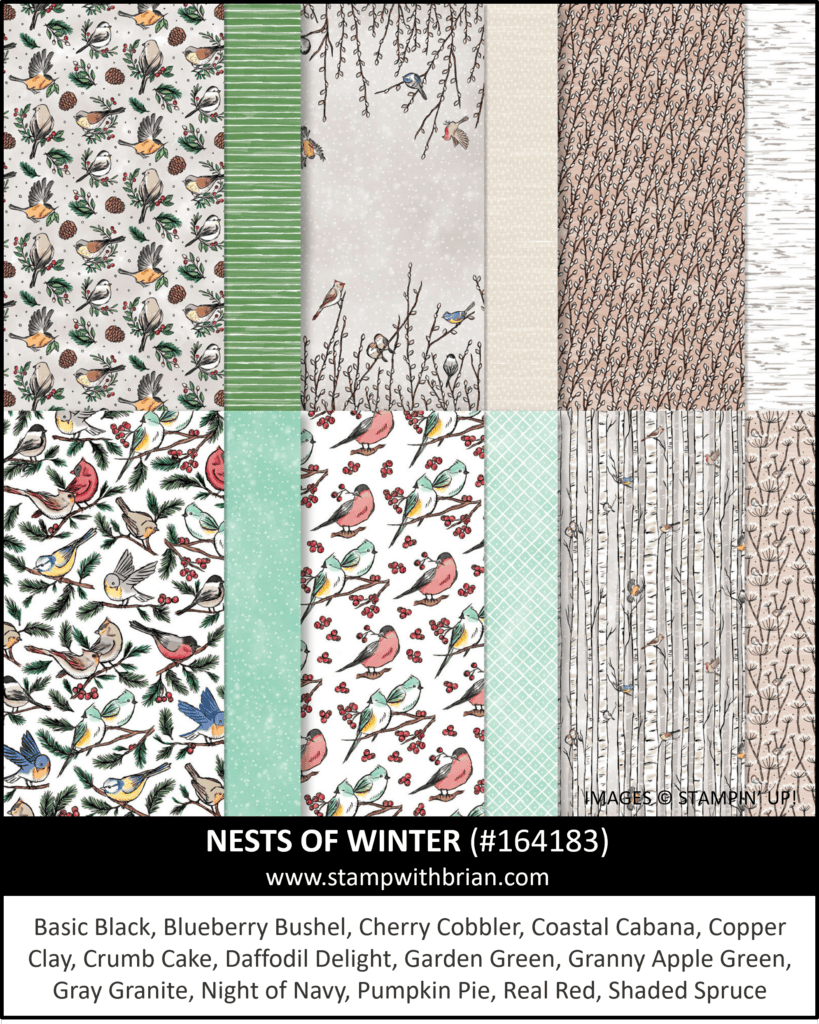 Nests of Winter Designer Series Paper, Stampin Up! 164183