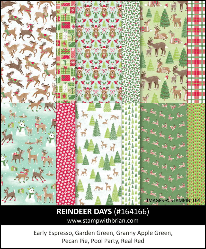 Reindeer Days Designer Series Paper, Stampin Up! 164166