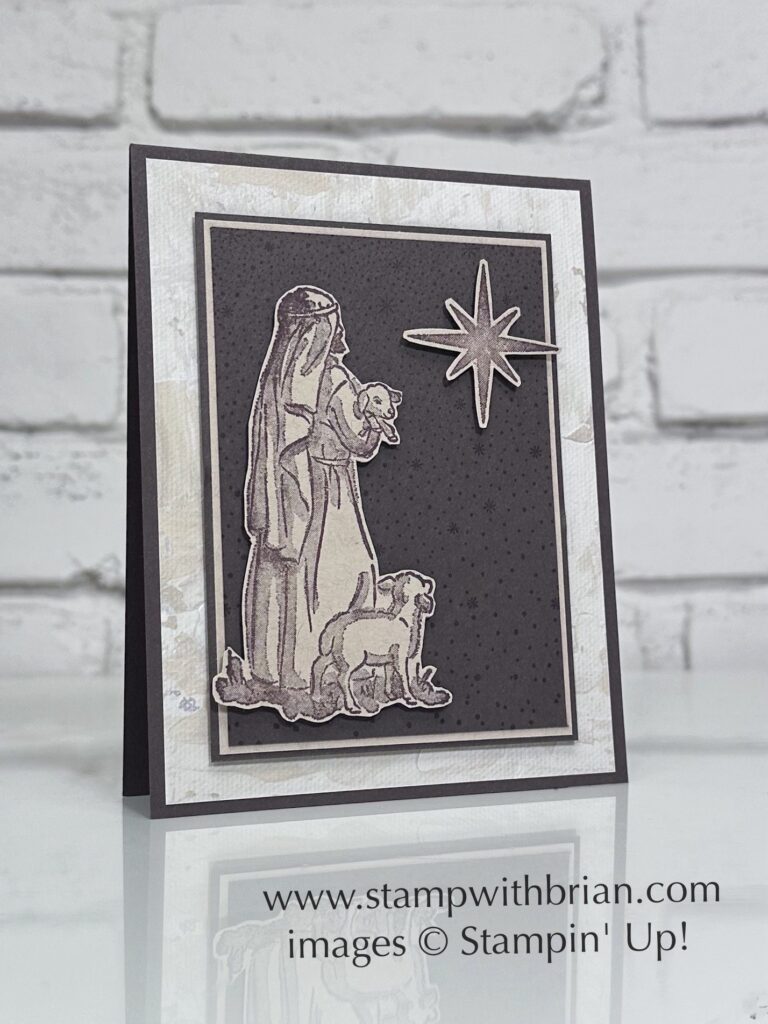 Shepherd's Care, Falling Snow, Stampin Up!, Brian King, Christmas card Shepherd's Care, Falling Snow, Stampin Up!, Brian King, Christmas card