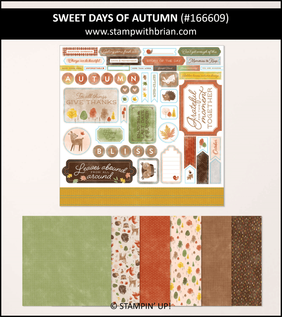 Sweet Days of Autumn Designer Series Paper and Sticker Sheet, Stampin Up!, Brian King