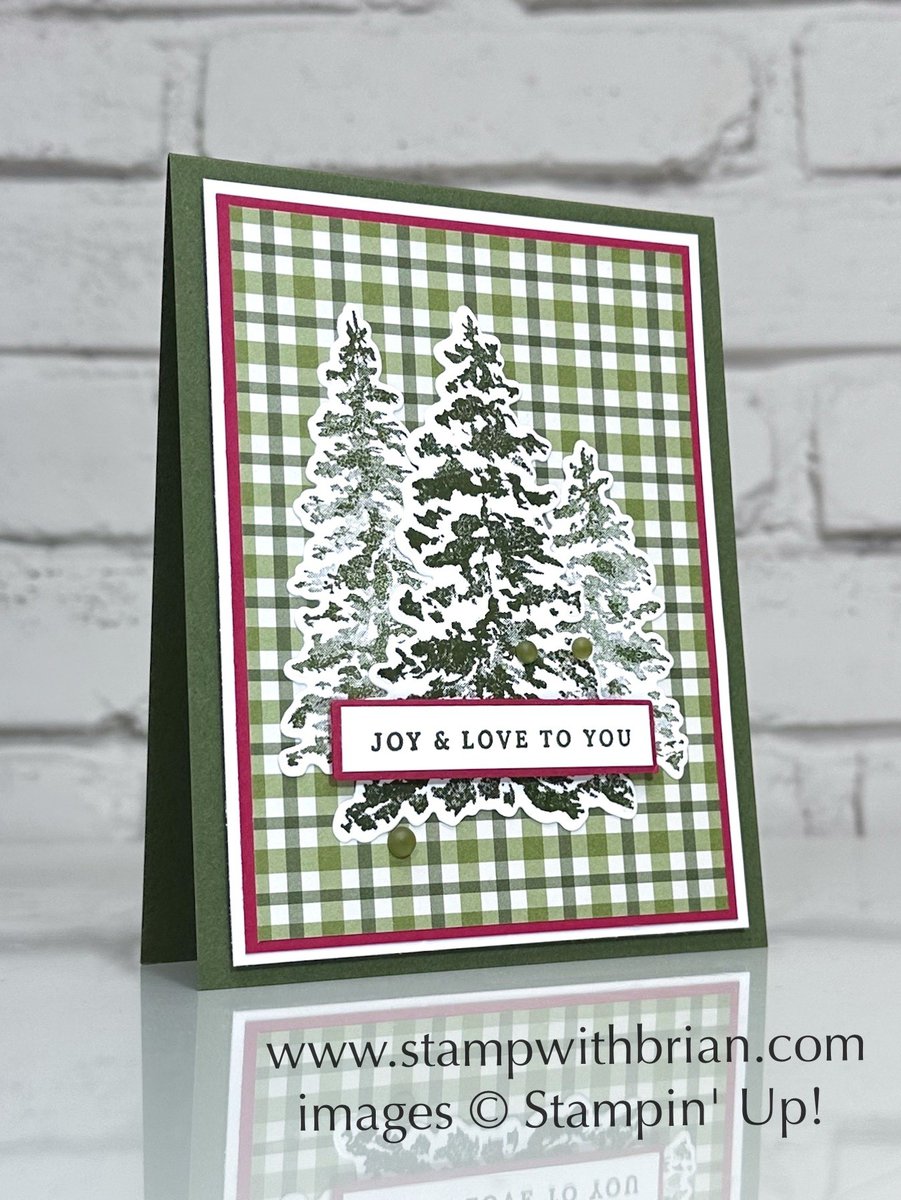 Peaceful Evergreens Bundle, Peaceful Season Bundle, Stampin Up!, Brian King, Christmas card