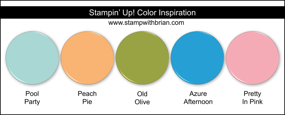 Stampin Up! Color Inspiration - Pool Party, Peach Pie, Old Olive, Azure Afternoon, Pretty in Pink Stampin Up! Color Inspiration - Pool Party, Peach Pie, Old Olive, Azure Afternoon, Pretty in Pink