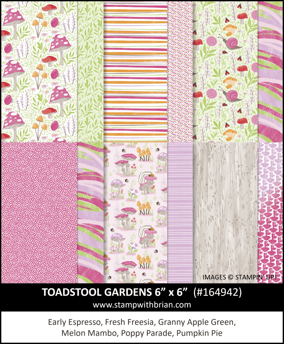 Toadstool Gardens Designer Series Paper, Stampin Up!, Brian King, 2025 Sale-a-Bration