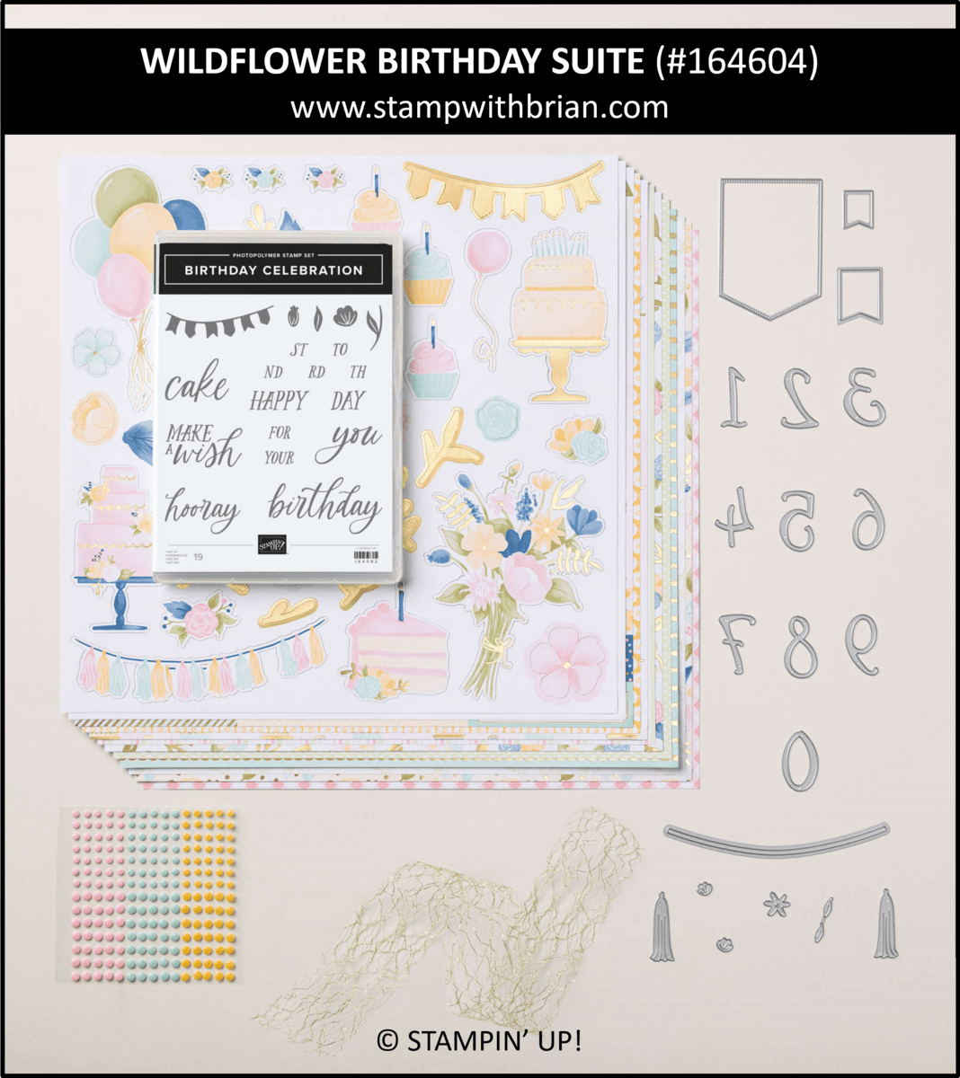 Wildflower Birthday Suite Collection, Stampin' Up!, 164604 Wildflower Birthday Suite Collection, Stampin' Up!, 164604