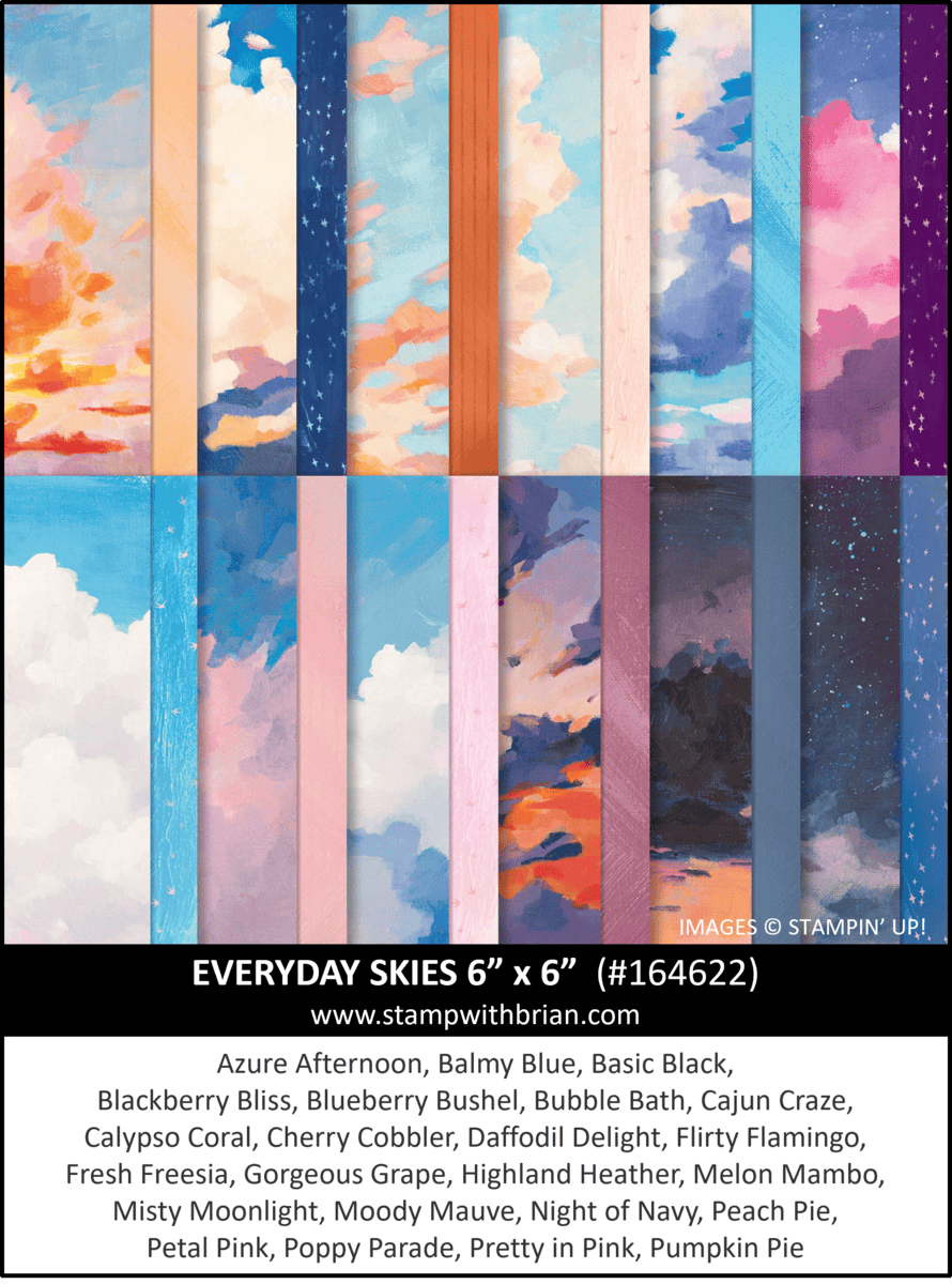 Everyday Skies Designer Series Paper, Stampin Up! 164622