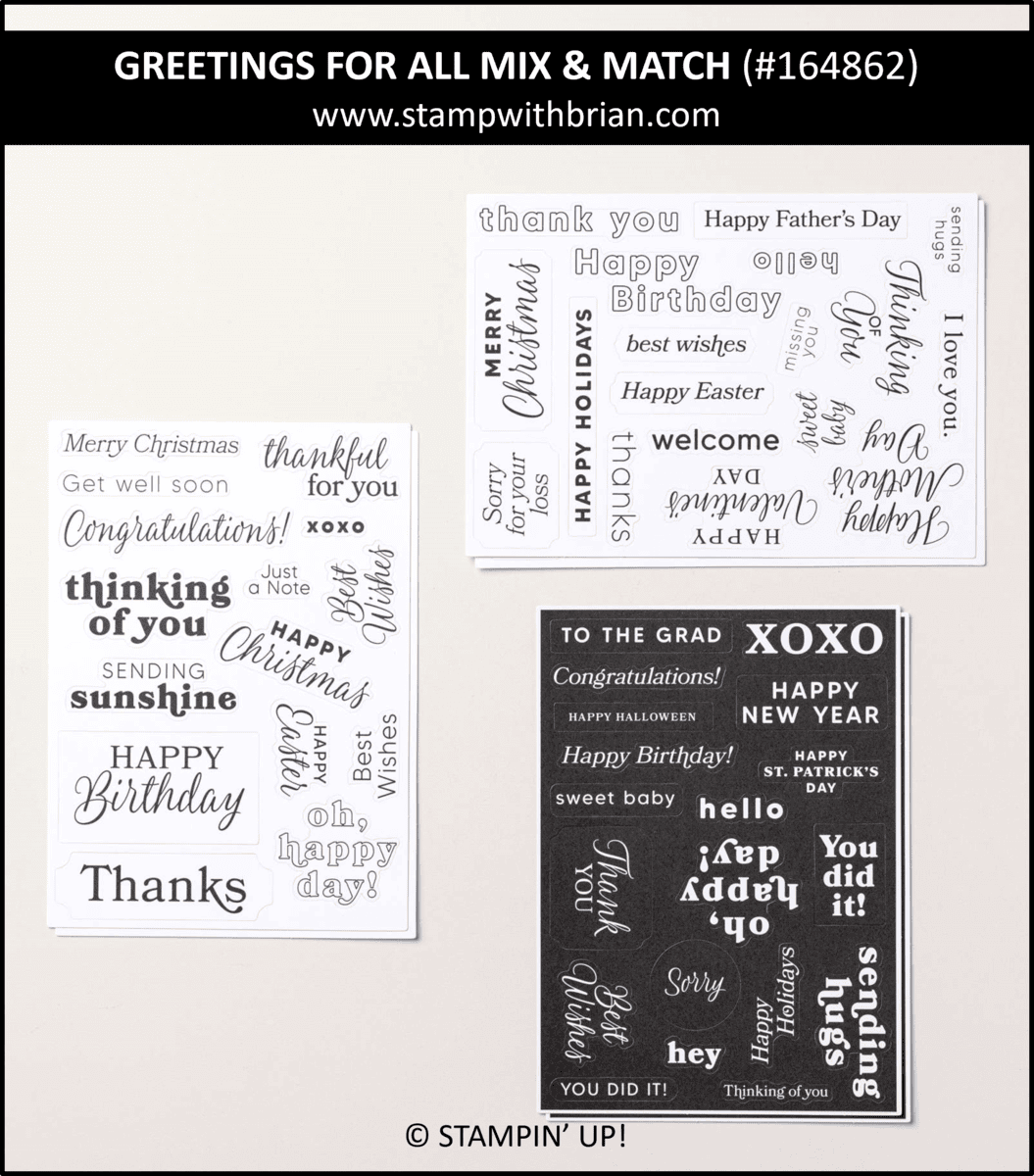 Greetings for All Mix & Match Ephemera Pack, Stampin' Up!, 164862