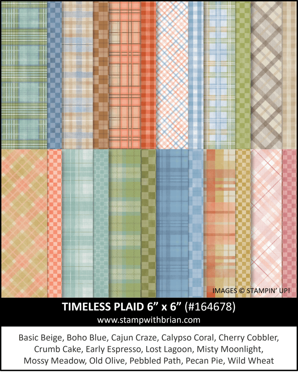 Timeless Plaid Designer Series Paper, Stampin Up! 164678