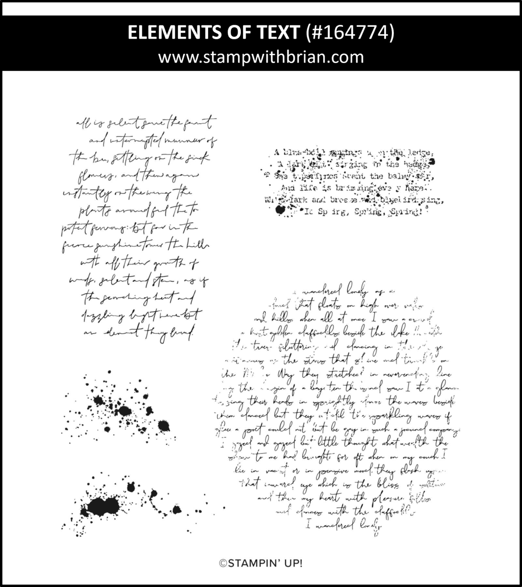 Elements of Text, Stampin' Up!, 164774 Elements of Text, Stampin' Up!, 164774