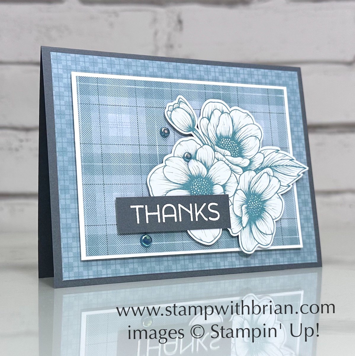 Serene Love Designer Series Paper, My Small Business, Stampin' Up!, Brian King, FMS673, handmade thank you card