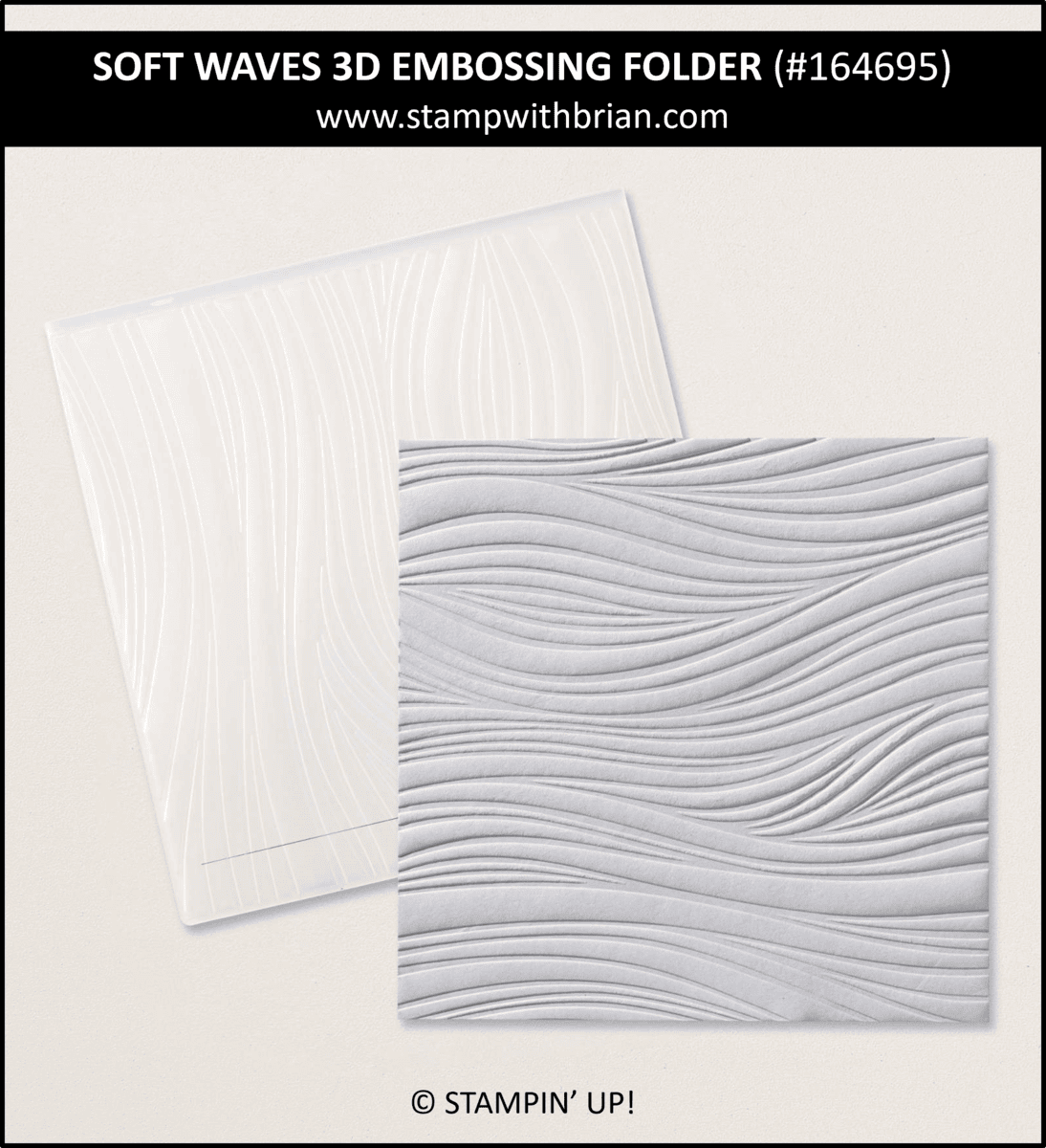 Soft Waves 3D Embossing Folder, Stampin' Up!, 164695