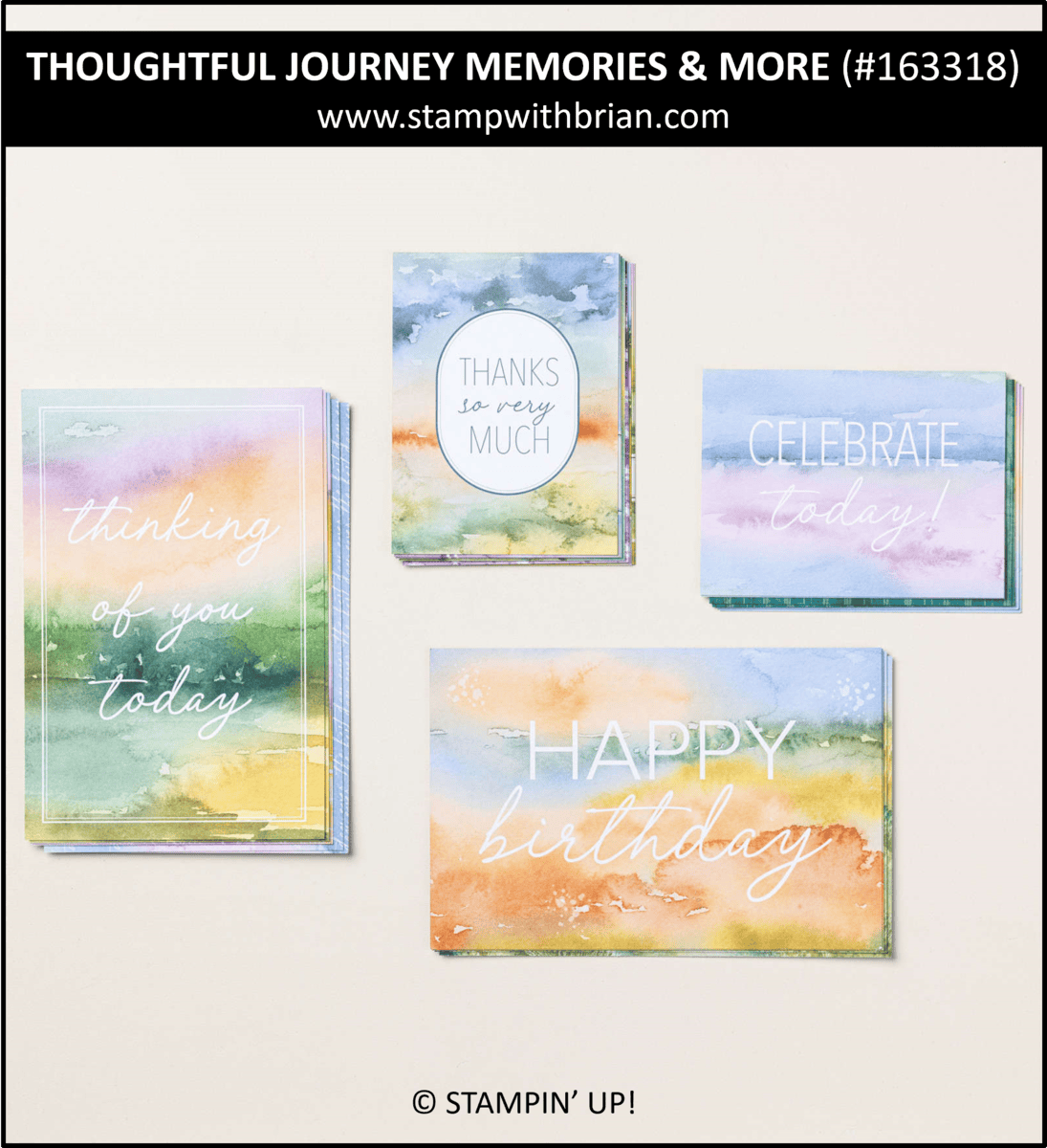 Thoughtful Journey Memories & More Cards, Stampin' Up!, 163318