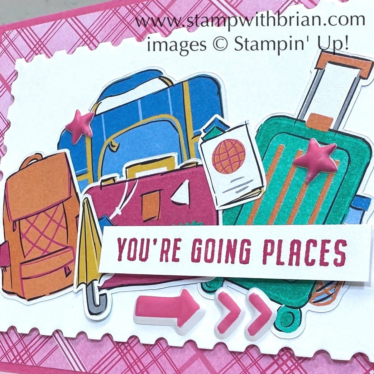 Collage of suitcases from the On the Go Designer Series Paper, Stampin' Up!, Brian King Collage of suitcases from the On the Go Designer Series Paper, Stampin' Up!, Brian King