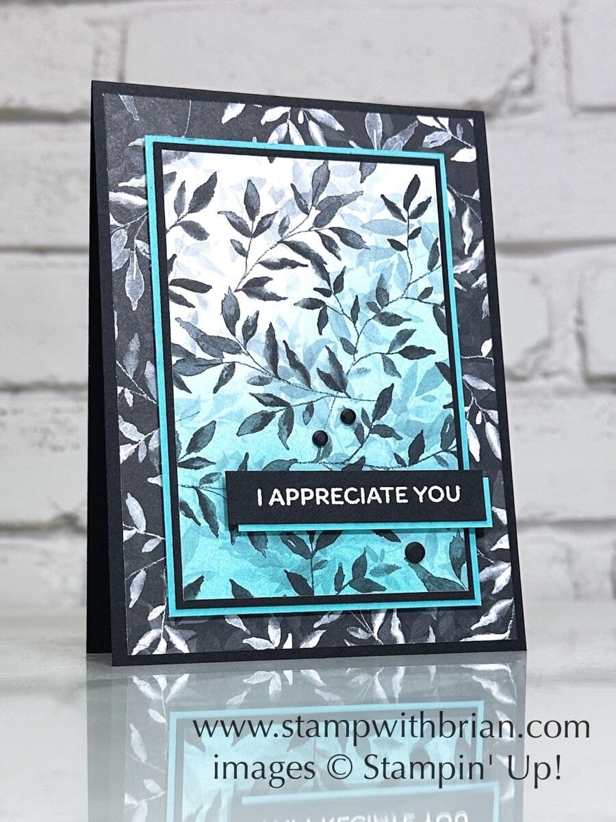 Tags of Thanks, Botanical Textures Designer Series Paper, Stampin' Up!, Brian King, thank you card