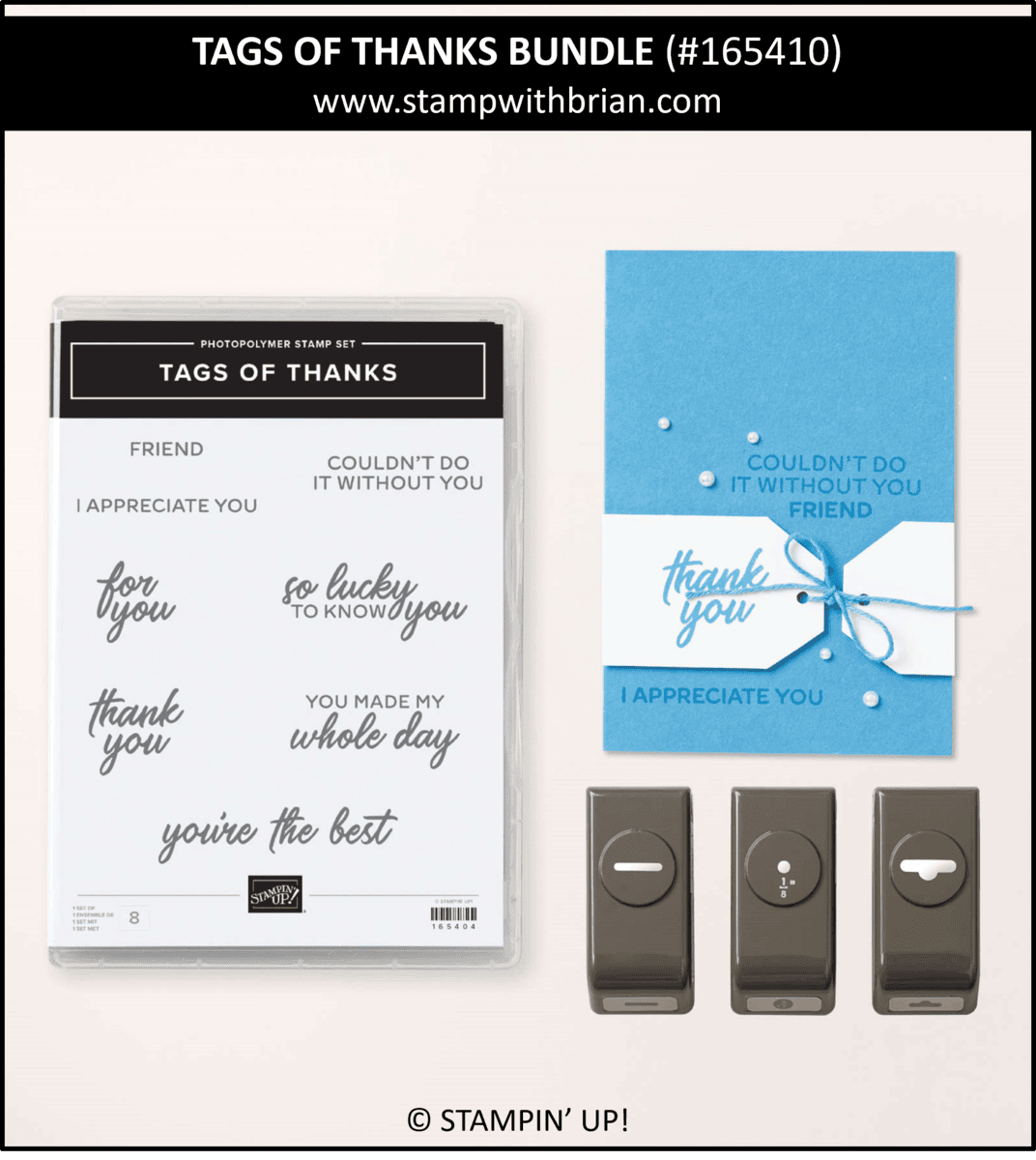 Tags of Thanks Bundle, Stampin Up!, 165410