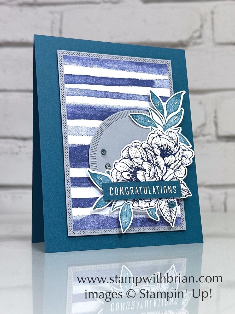 Congratulations with Textured Notes and Painted Stripes – STAMP