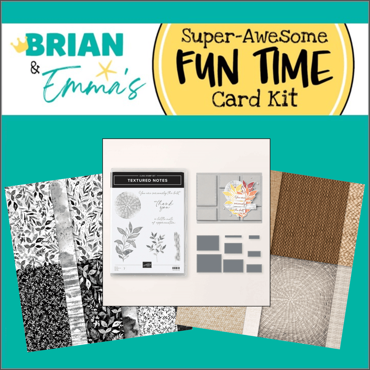 Textured Notes Super-Awesome Fun Time Card Kit Textured Notes Super-Awesome Fun Time Card Kit