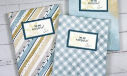 wrapped in Everyday Happiness Designer Series Paper, Memorable Blooms stamp set, Textured Notes Bundle, Stampin' Up!, Brian King