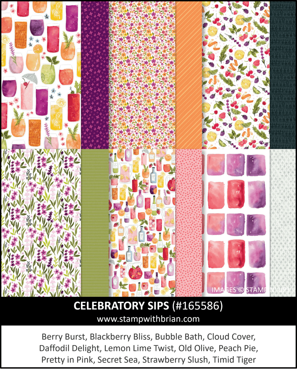Celebratory Sips Designer Series Paper, Stampin' Up!, 165586