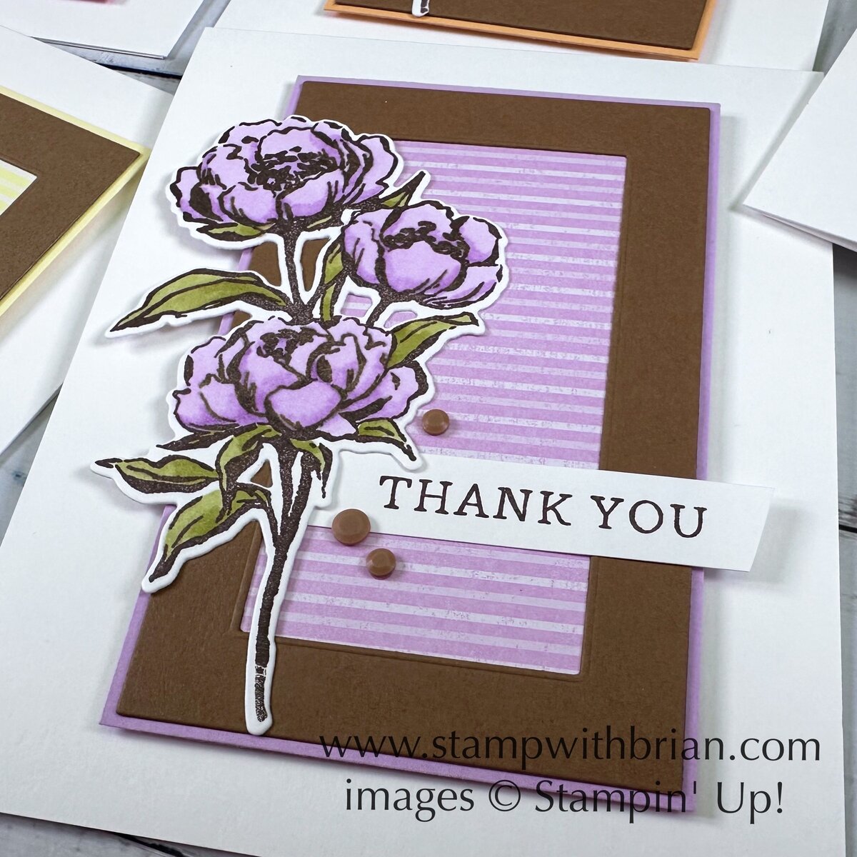 Gallery Blooms Bundle thank you card - Fresh Freesia, Stampin' Up!, Brian King Gallery Blooms Bundle thank you card - Fresh Freesia, Stampin' Up!, Brian King