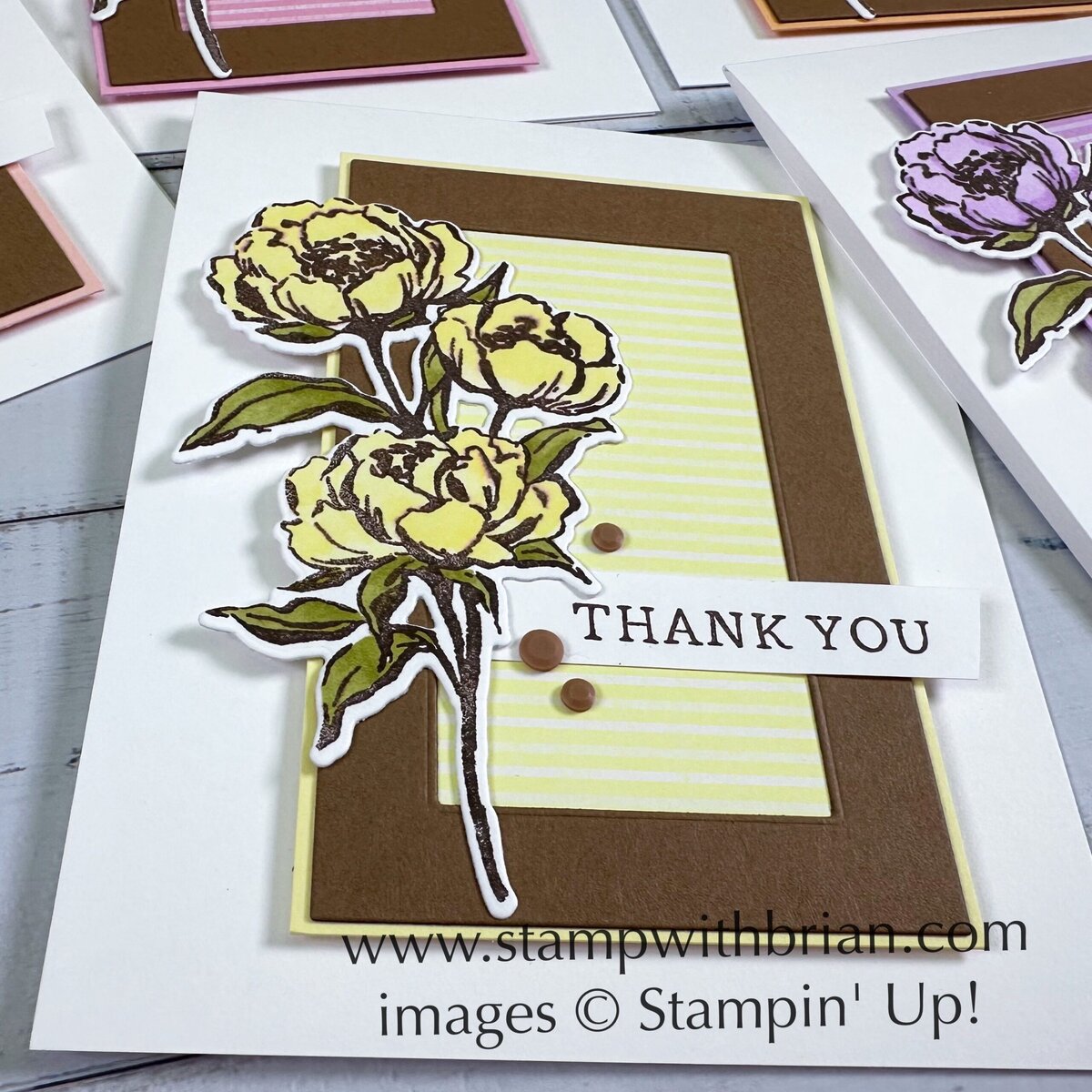 Gallery Blooms Bundle thank you card - Lemon Lolly, Stampin' Up!, Brian King Gallery Blooms Bundle thank you card - Lemon Lolly, Stampin' Up!, Brian King