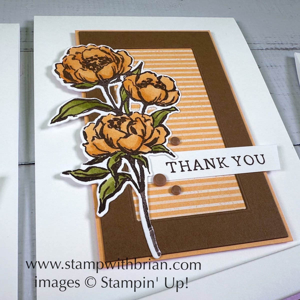 Gallery Blooms Bundle thank you card - Peach Pie, Stampin' Up!, Brian King Gallery Blooms Bundle thank you card - Peach Pie, Stampin' Up!, Brian King