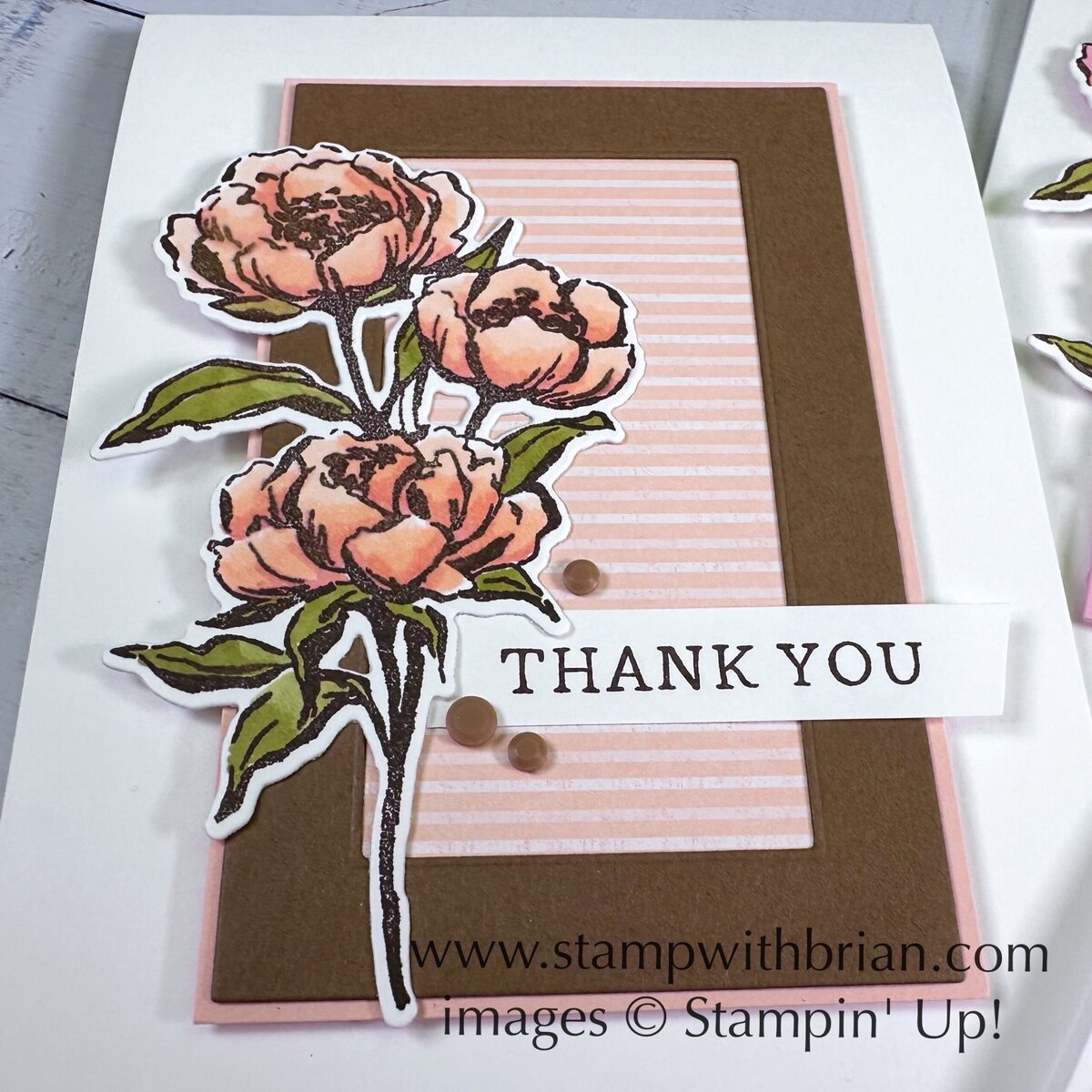 Gallery Blooms Bundle thank you card - Petal Pink, Stampin' Up!, Brian King Gallery Blooms Bundle thank you card - Petal Pink, Stampin' Up!, Brian King