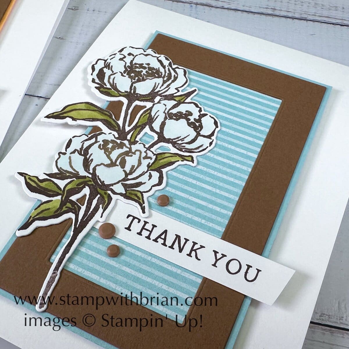 Gallery Blooms Bundle thank you card - Pool Party, Stampin' Up!, Brian King Gallery Blooms Bundle thank you card - Pool Party, Stampin' Up!, Brian King