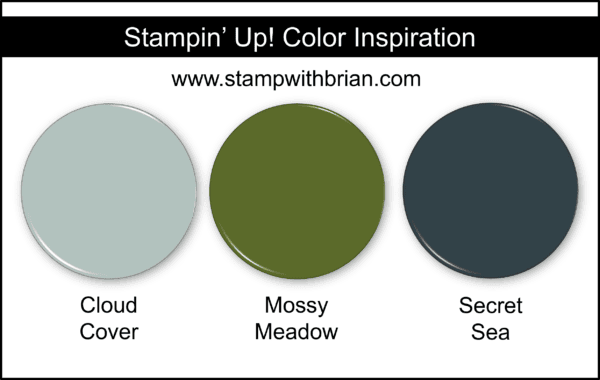 Stampin' Up! Color Inspiration - Cloud Cover, Mossy Meadow, Secret Sea