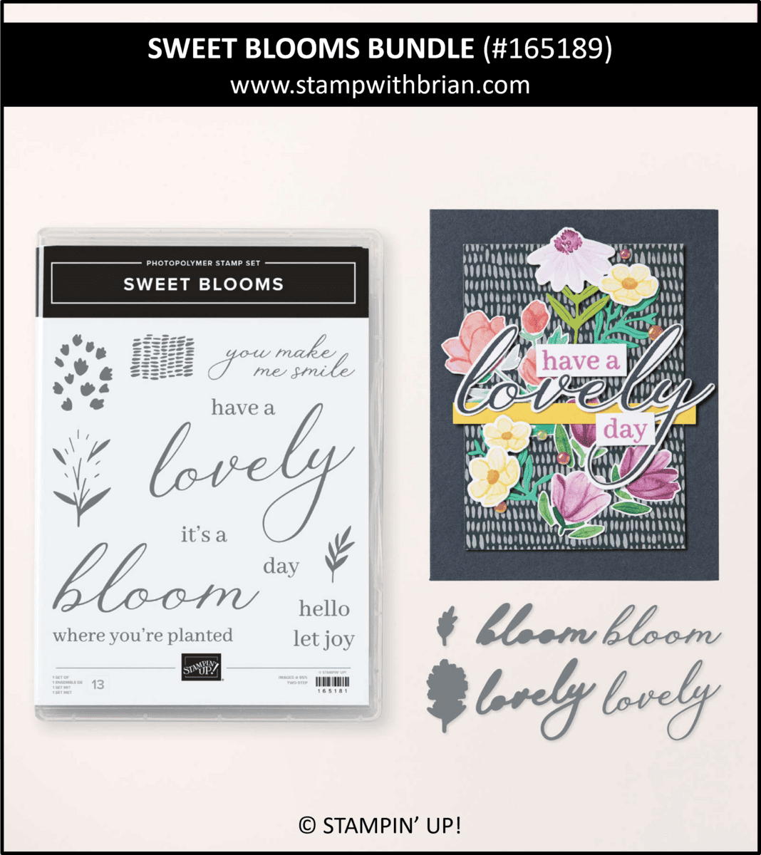Sweet Blooms Bundle, Stampin' Up!, 165189 Sweet Blooms Bundle, Stampin' Up!, 165189