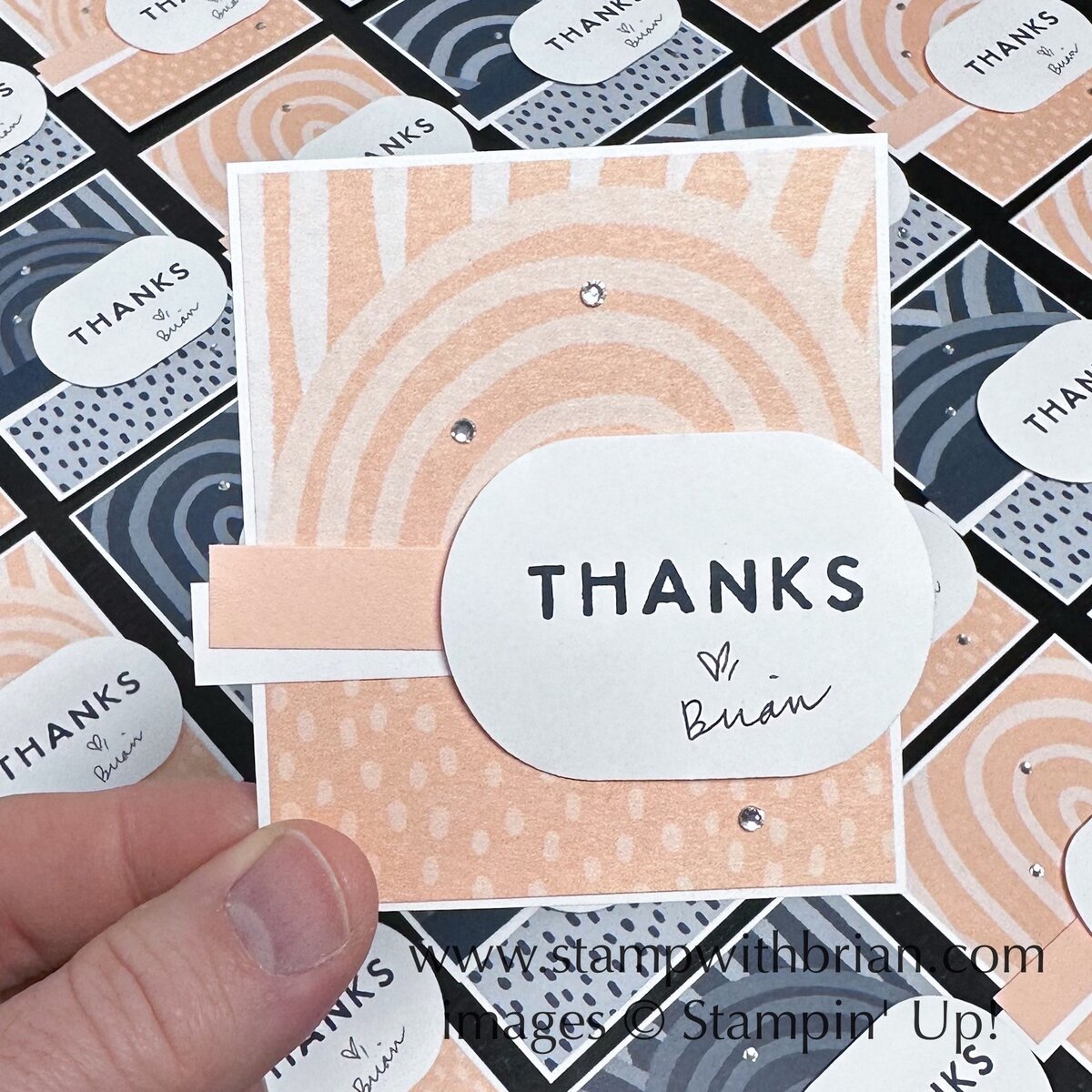 Boho Vibes Designer Series Paper thank you tag, Stampin' Up!, Brian King