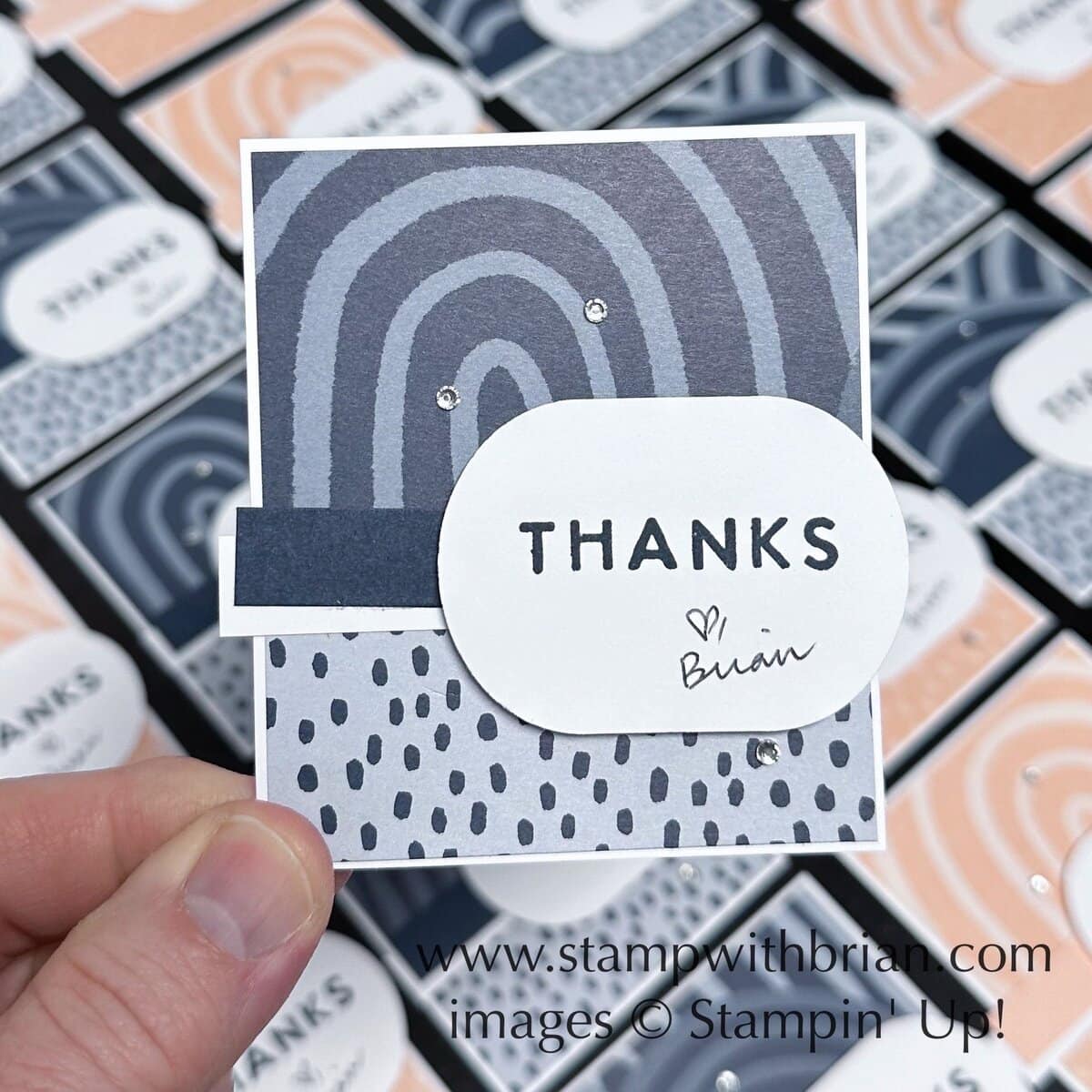 Boho Vibes Designer Series Paper thank you tag, Stampin' Up!, Brian King