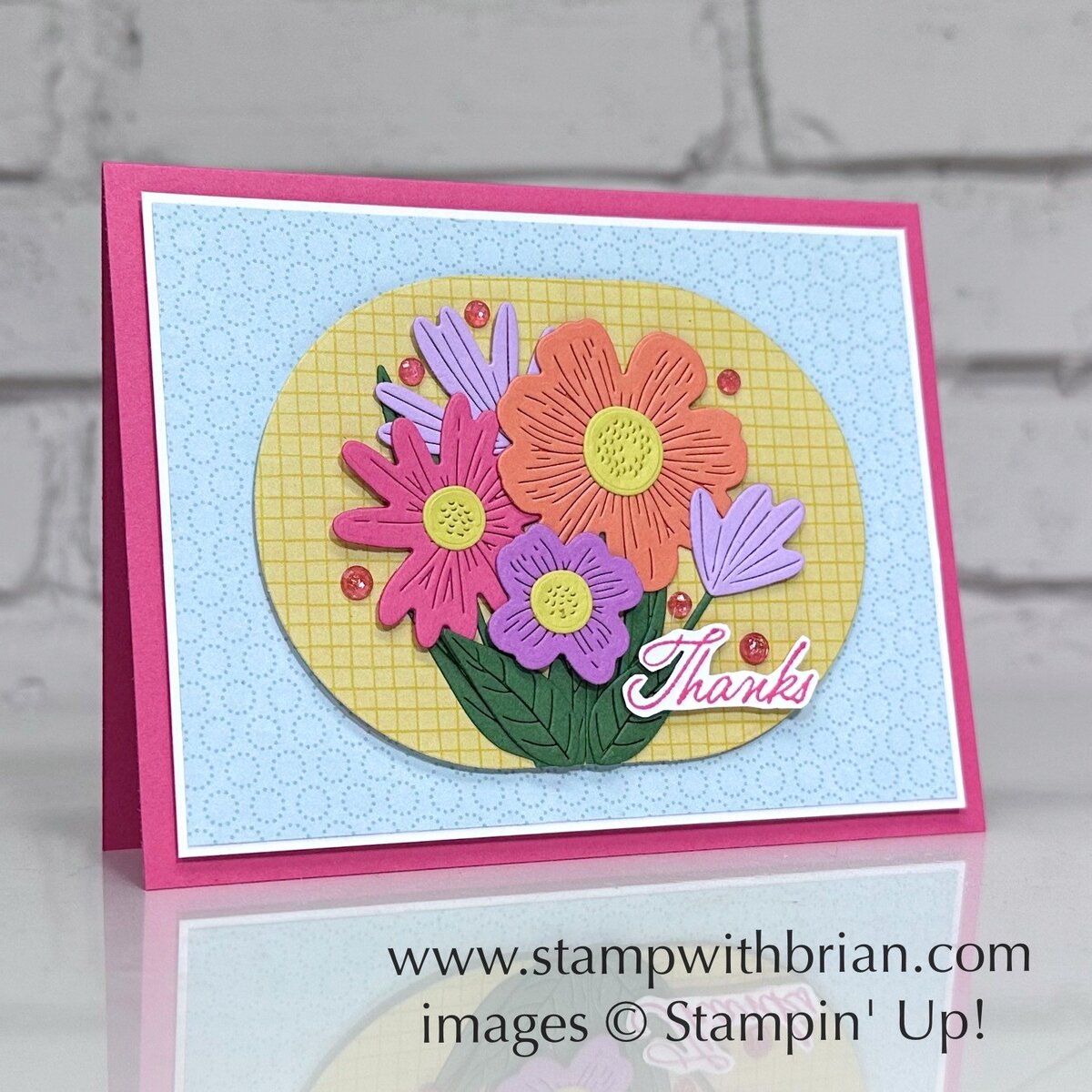 Floral Impressions Bundle, Stampin' Up!, Brian King, hand made thank you card