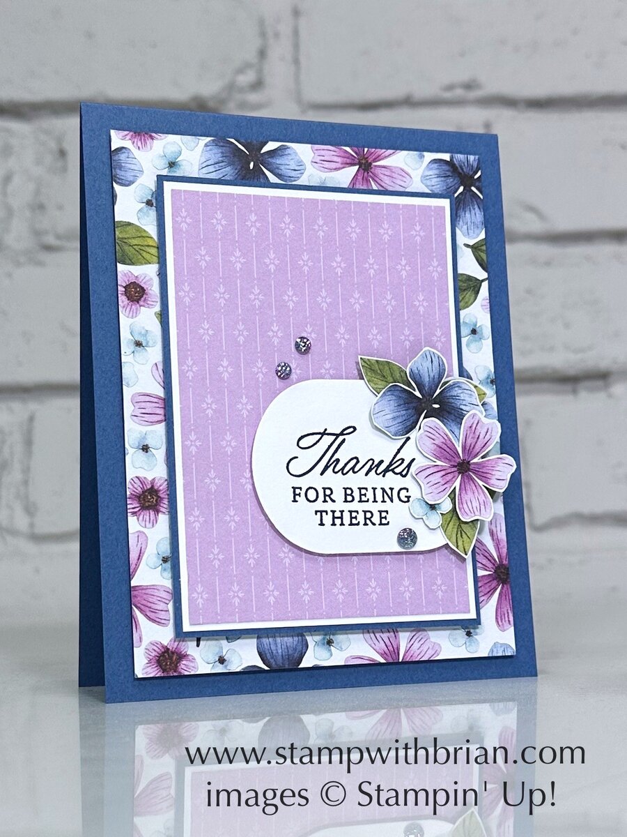 Impressions Abloom, Floral Impressions Designer Series Paper, Stampin' Up!, Brian King, thank you card