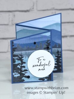 Mountain Majesties Paper Pumkin Alternative, May 2025, fun tri-fold card, Stampin' Up!, Brian King