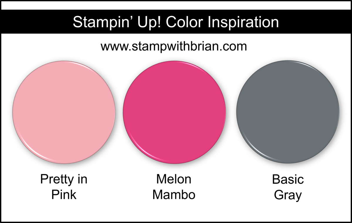 Stampin' Up! Color Inspiration - Pretty in Pink, Melon Mambo, Basic Gray Stampin' Up! Color Inspiration - Pretty in Pink, Melon Mambo, Basic Gray