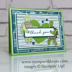 Turtle-y Awesome Bundle, Turtle-y Cute Designer Series Paper, Stampin' Up!, Brian King, cute thank you card