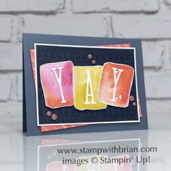 YAY card with Celebratory Sips Designer Series Paper and Alphabet a la Mode Dies, Stampin' Up!, Brian King