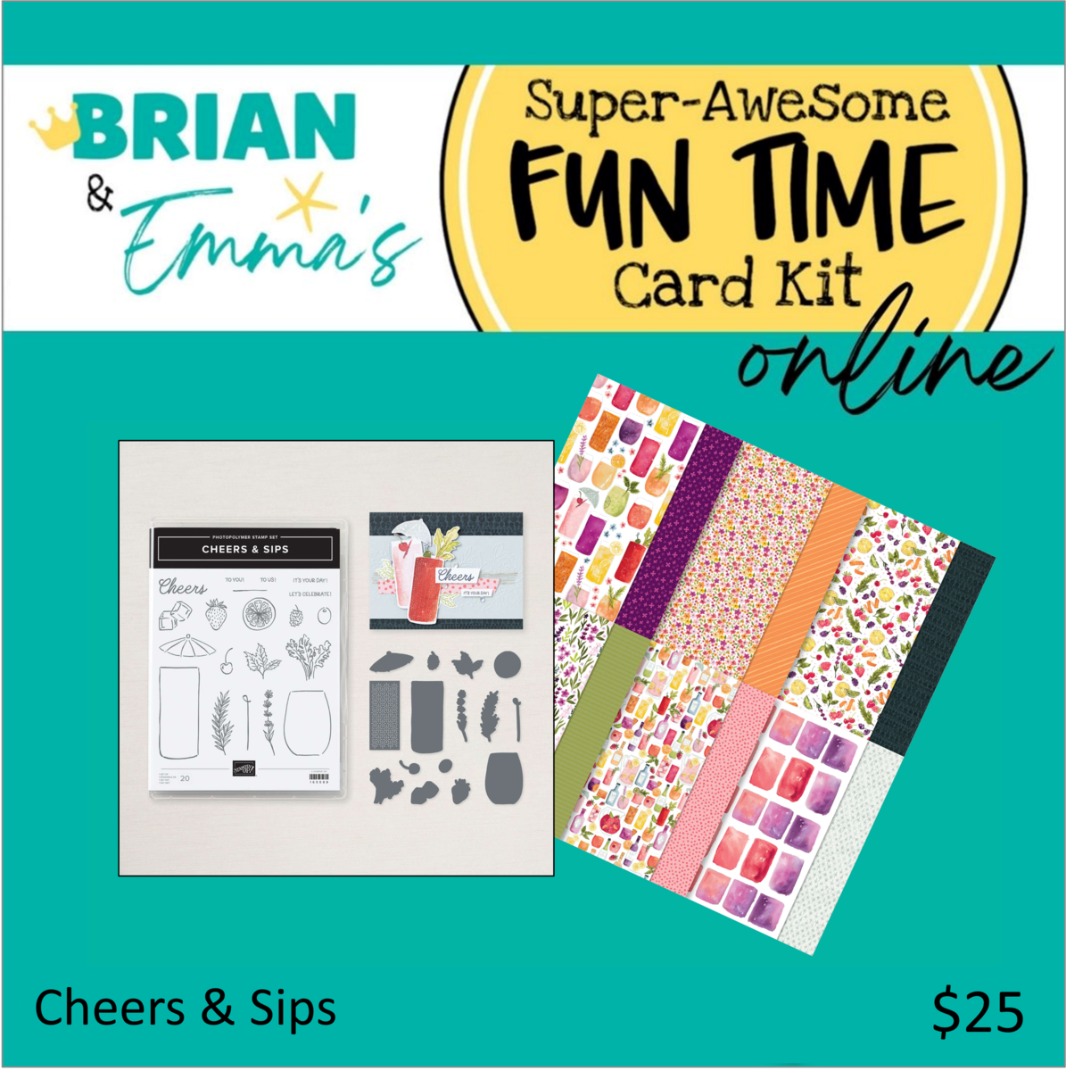 Cheers & Sips Super-Awesome Fun Time Card Kit Online Tutorial Cheers & Sips Super-Awesome Fun Time Card Kit Online Tutorial