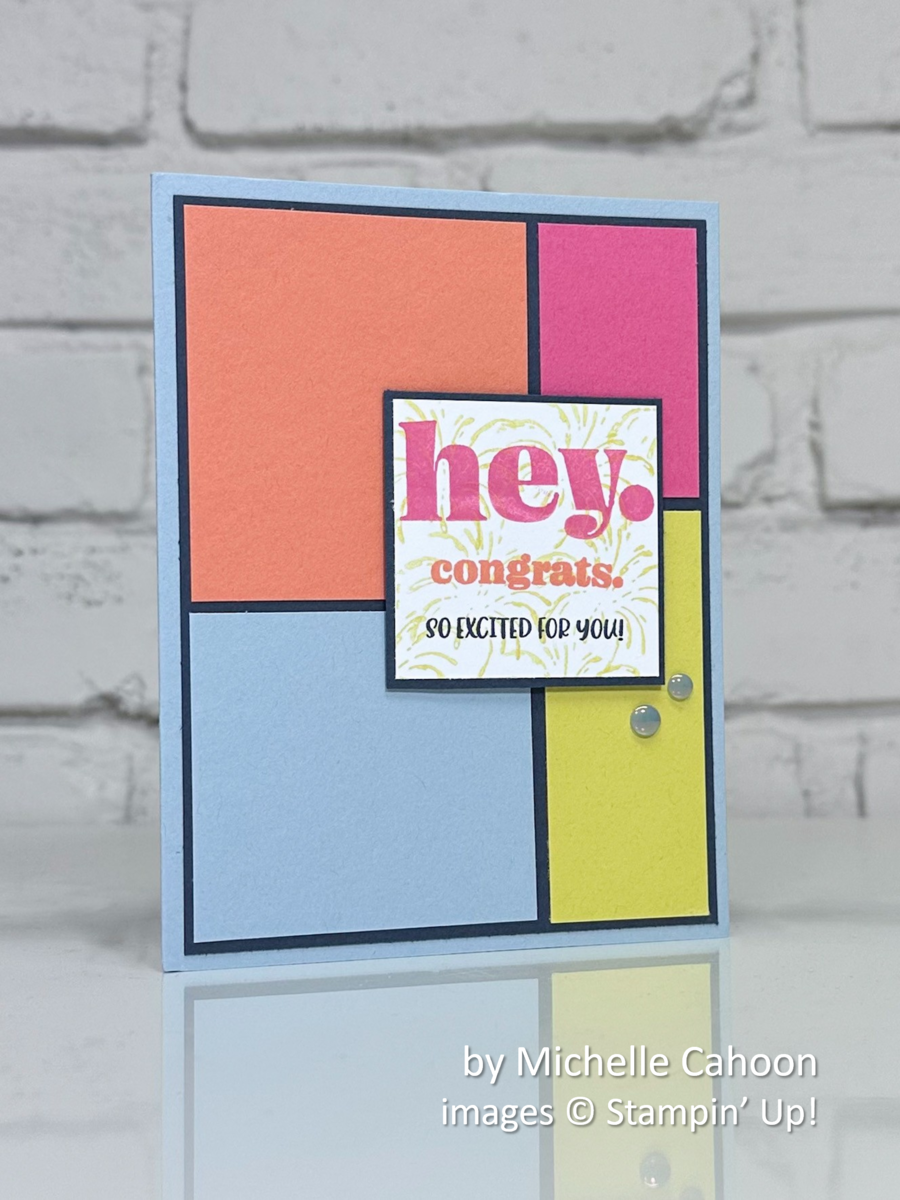 Fresh Inspiration: Michelle's Color Blocking Card with 2025-2027