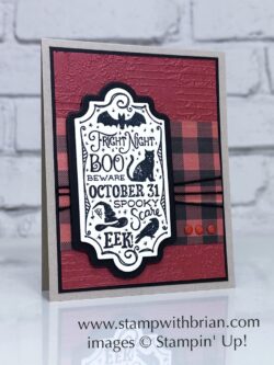 Fright Night Bundle, Stampin' Up!, Brian King, Halloween card