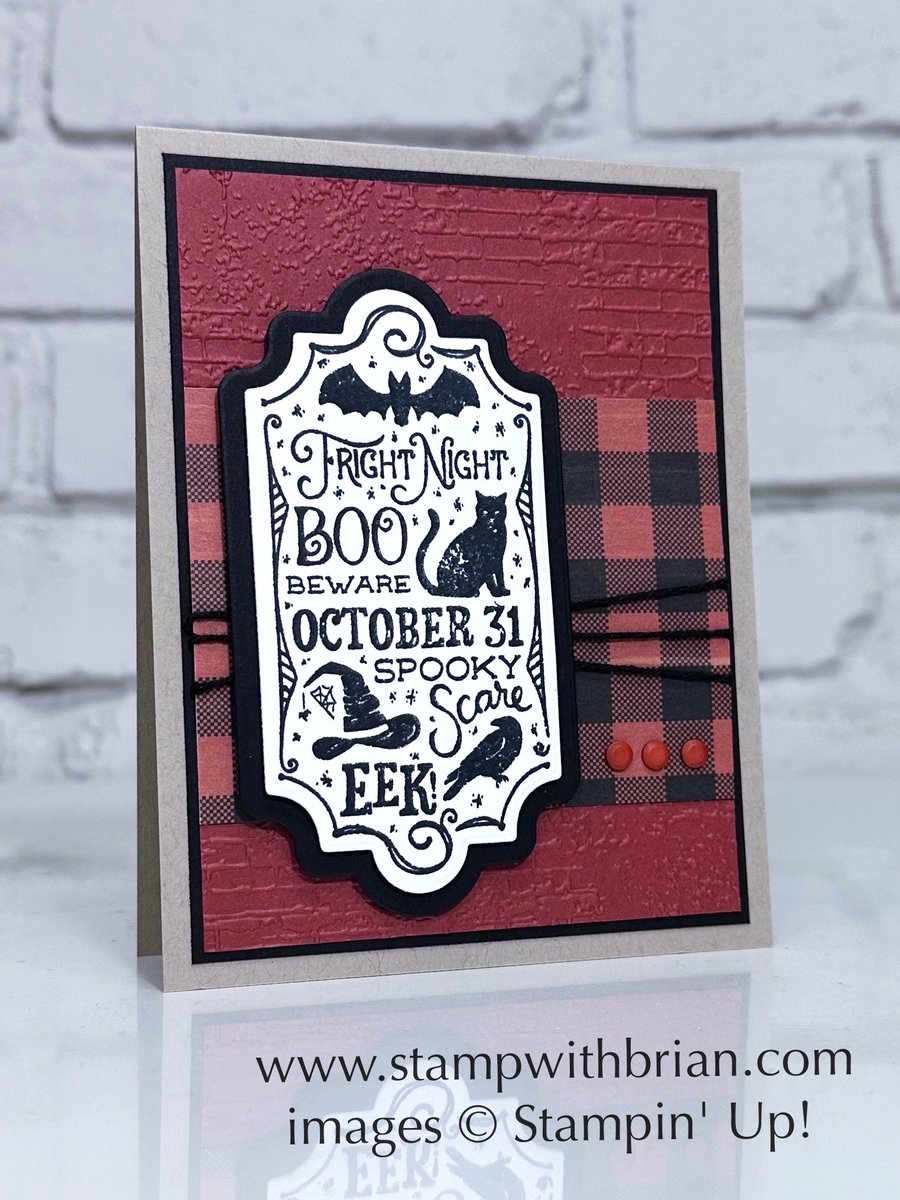 Fright Night Bundle, Stampin' Up!, Brian King, Halloween card