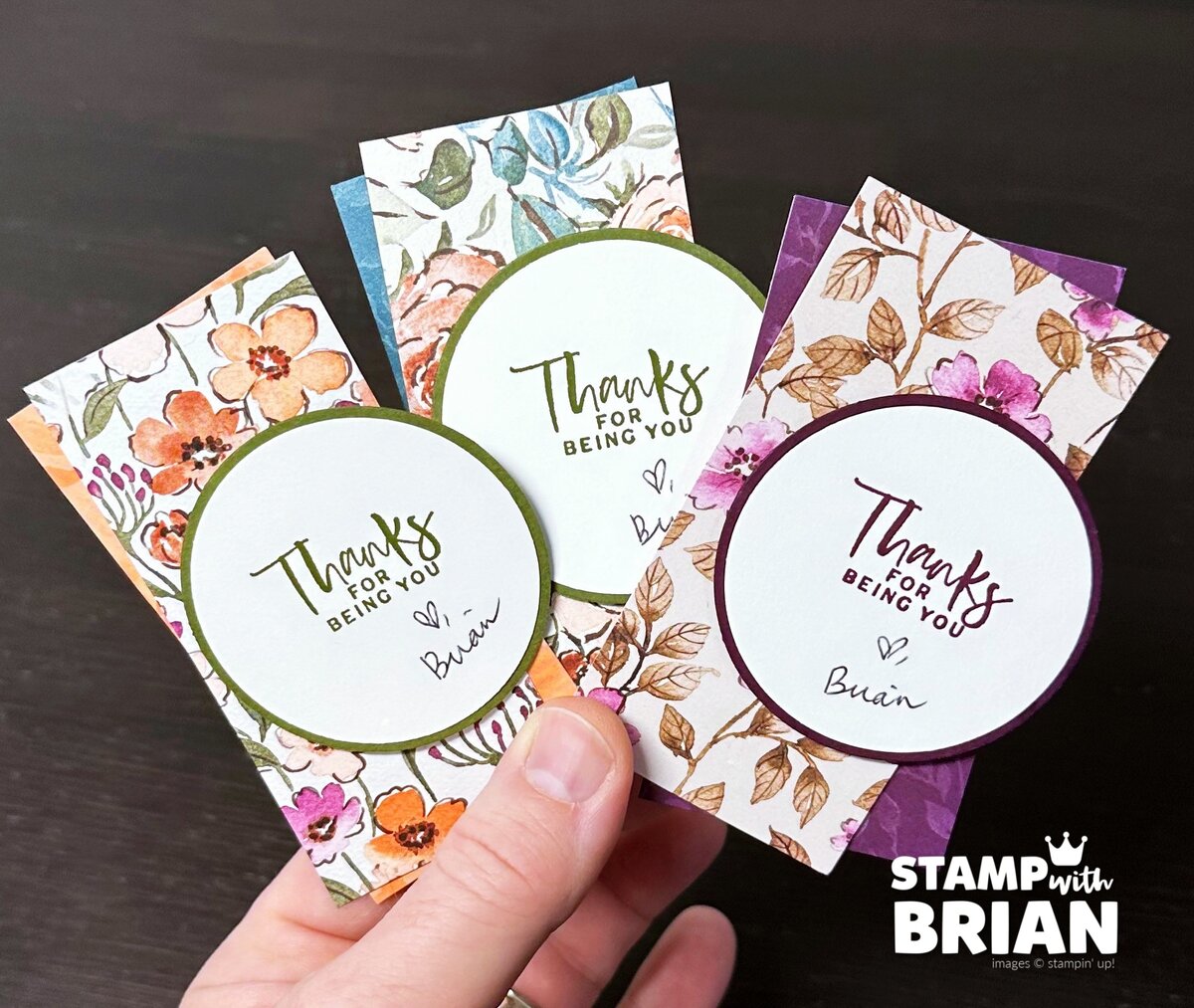 charming tags with Floral Charm Designer Series Paper, Stampin' Up!, Brian King