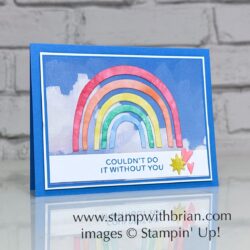 rainbow card with Sunshine Vibes Dies and Everyday Skies DSP, Stampin' Up!, Brian King