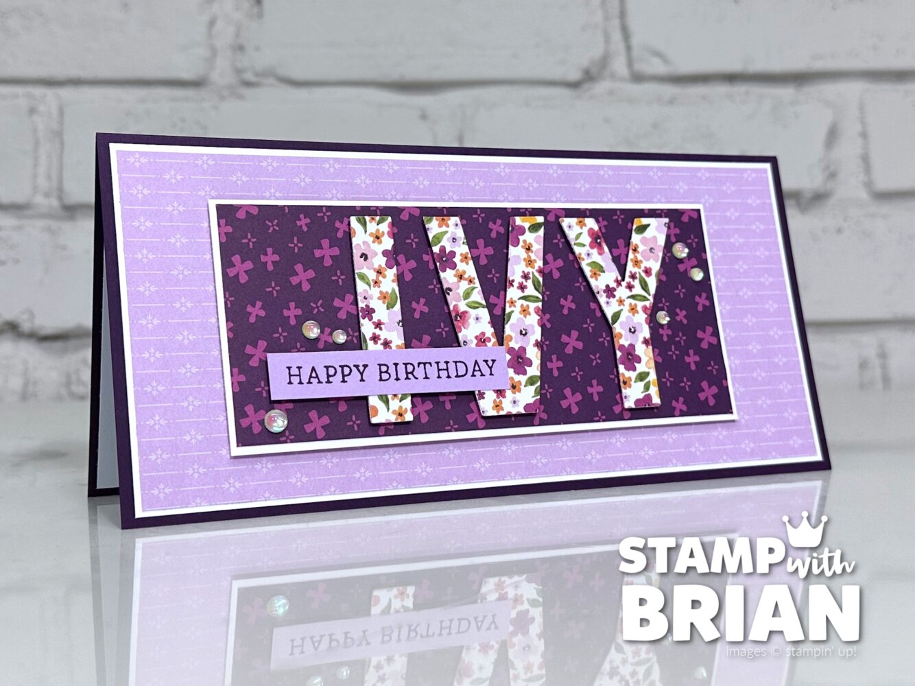 Party Alphabet Dies, Simply Said, personalized birthday card