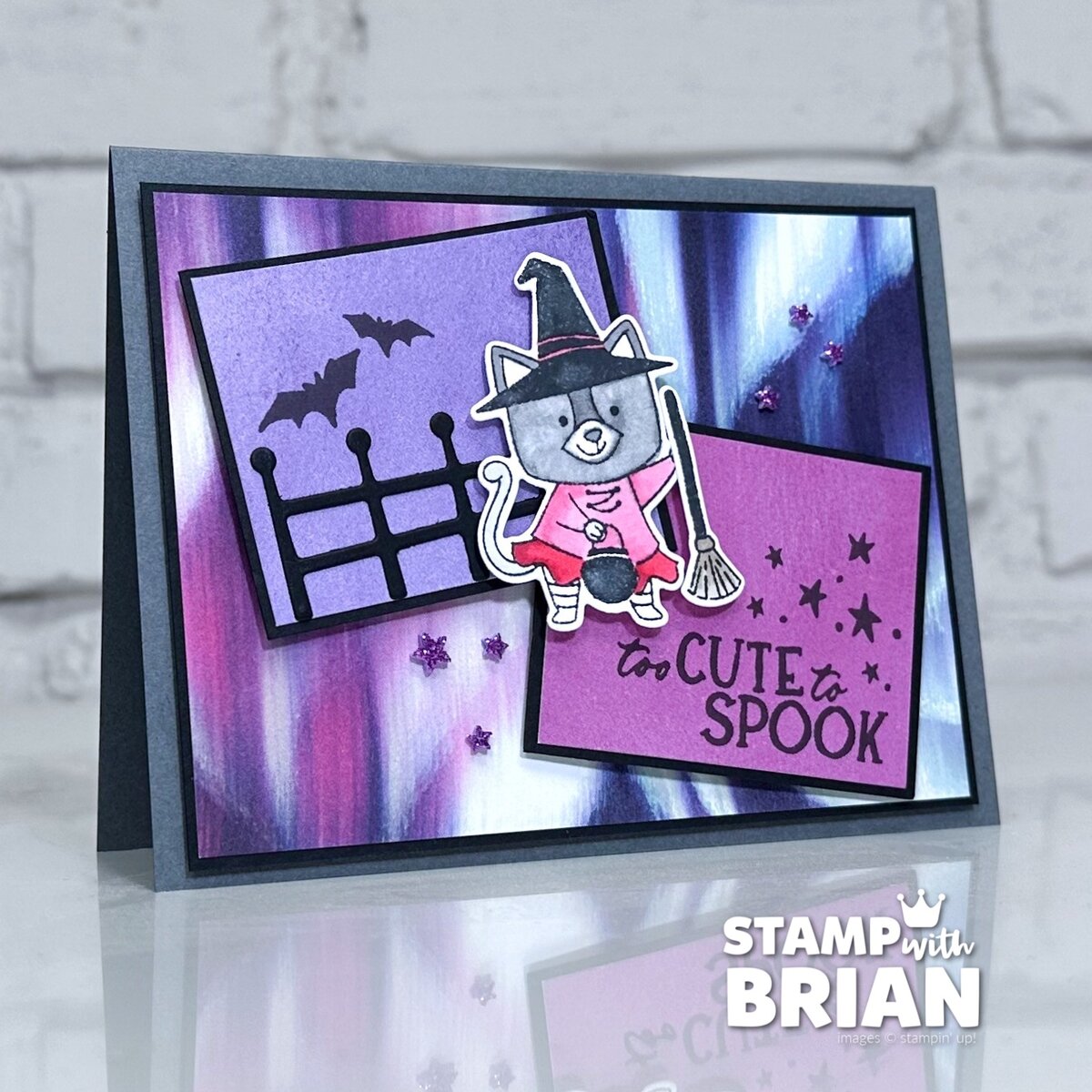 Spooky Halloween Bundle, Sweet Halloween, Lights of Aurora Designer Series Paper, Stampin' Up!, Brian King, Halloween card