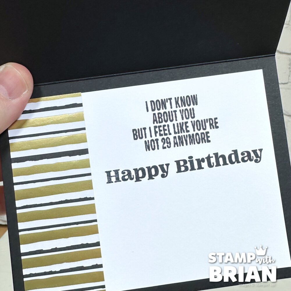 Birthday card with Modern Christmas Specialty Designer Series Paper, Stampin' Up!, Brian King Birthday card with Modern Christmas Specialty Designer Series Paper, Stampin' Up!, Brian King